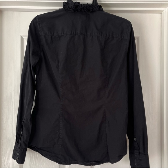 Black ruffled J. Crew blouse, 6 - Picture 2 of 3